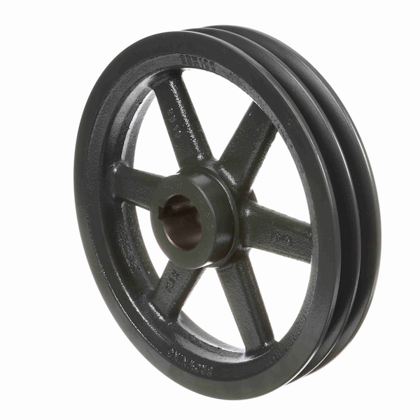 2 Groove Cast Iron Fhp - Finished Bore Sheave, 2BK100X 1 7/16
